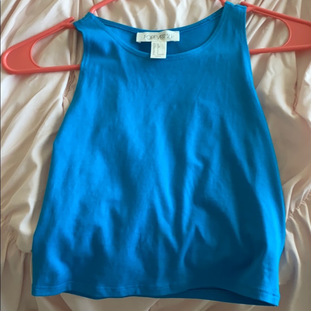 Blue Forever 21 crop top